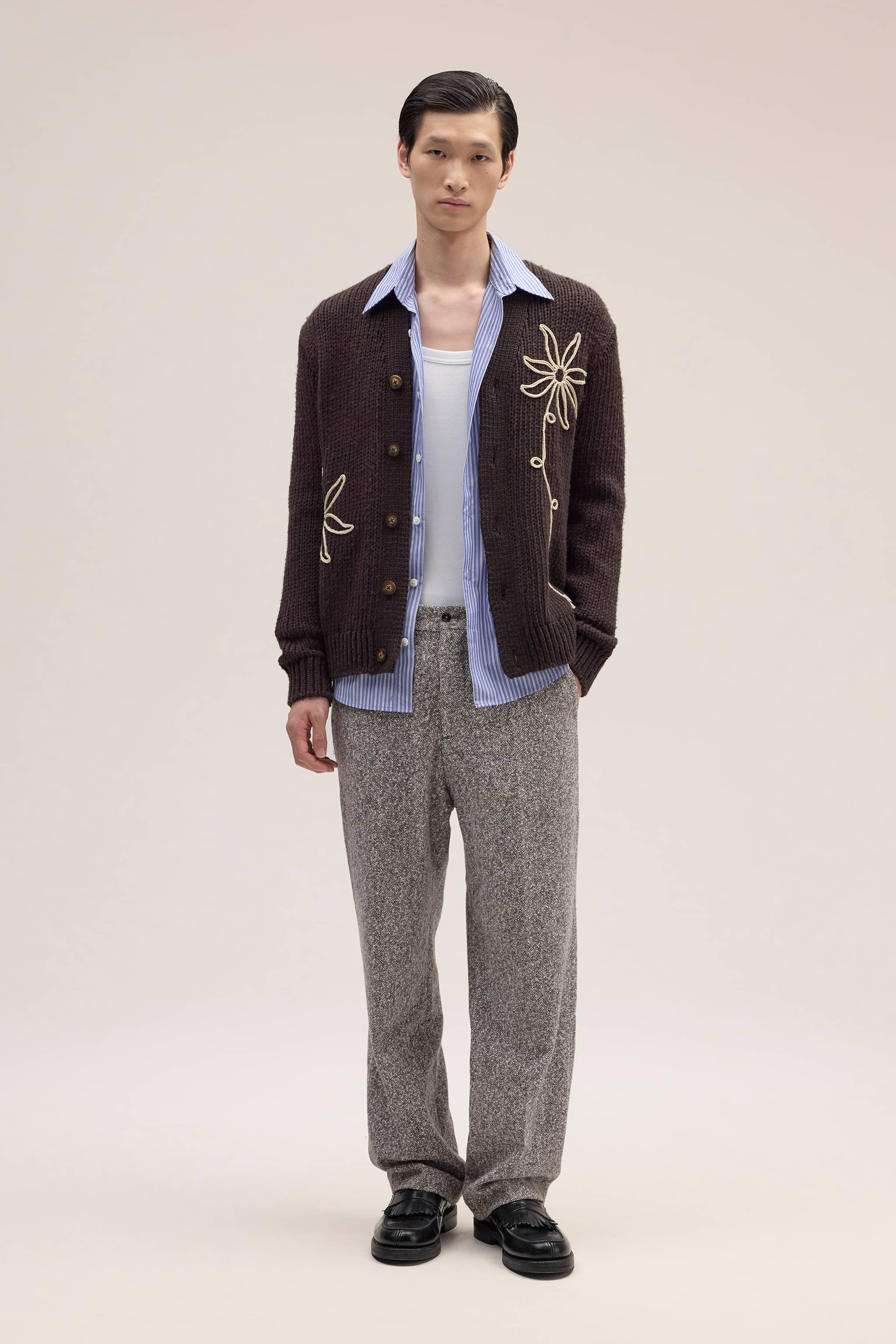 Mika 6620 men's cardigan - Dusky Port - Buy online at NN.07®