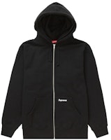 Buy Supreme S Logo Zip Up Hooded Sweatshirt Black - Novelship