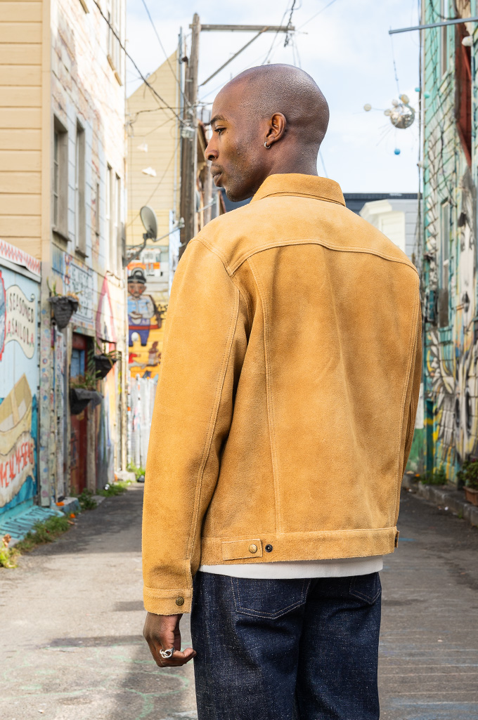 Boncoura Water Resistant Suede Type III Jacket - Sand
