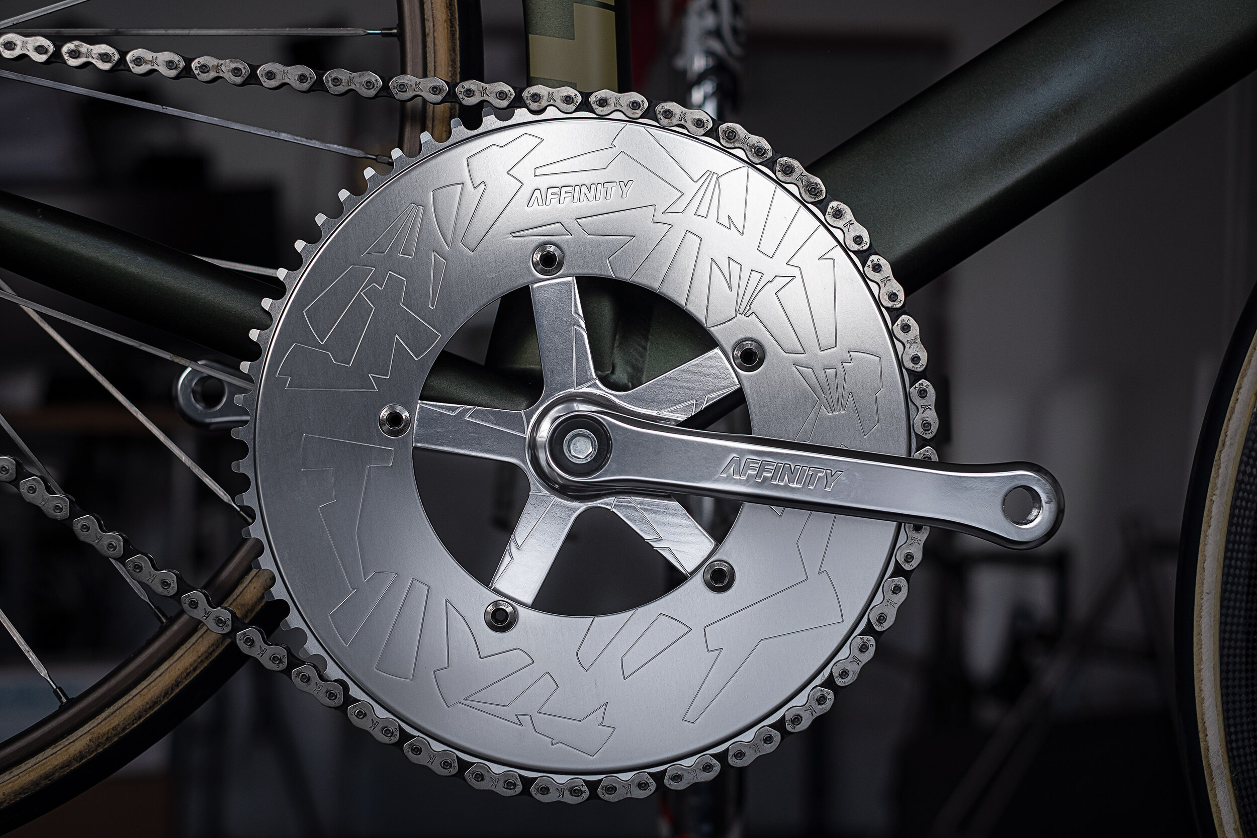 Affinity pro track chain rings Silver — AFFINITY CYCLES