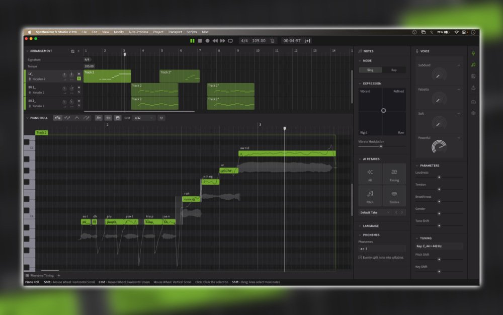 Dreamtonics Synthesizer V Studio 2 Pro - AI Voice Generation That