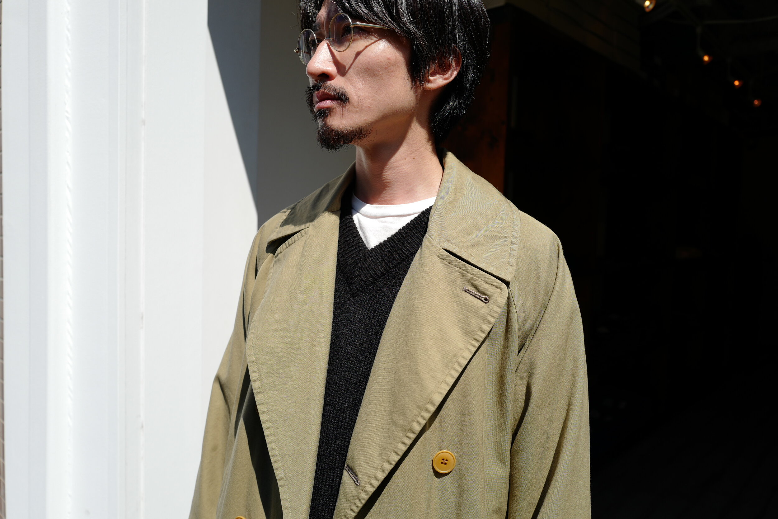 COMOLI コットンギャバ ダブルブレステッドコート — TF Blog