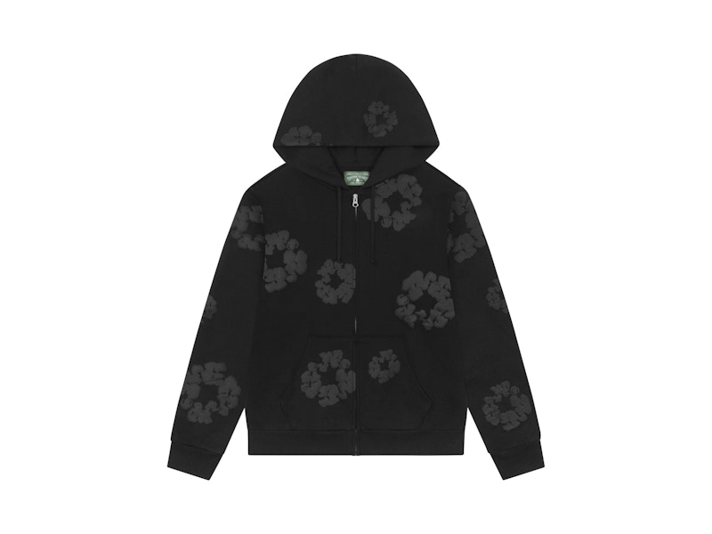 Denim Tears Mono Cotton Wreath Zip Hoodie Black メンズ - JP