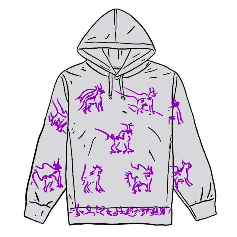 Supreme Animals Hooded Sweatshirt Ash Grey Men's - SS20 - US
