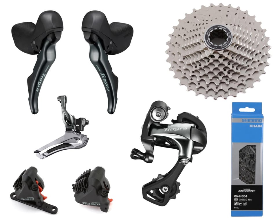 Shimano Tiagra 4700 Road Groupset (Grey) (2 x 10 Speed