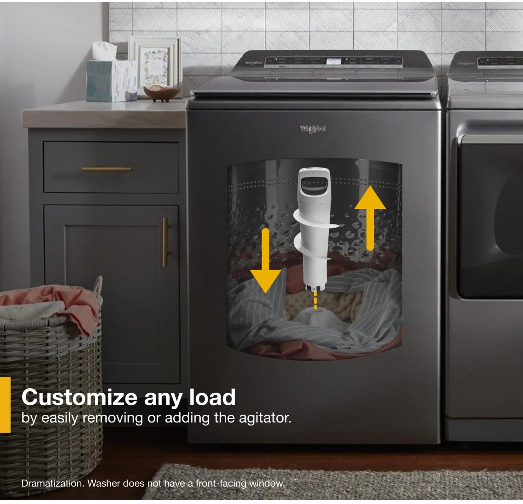 Whirlpool WTW8127LC 5.3 cu. ft. Top Load Washer Chrome Shadow