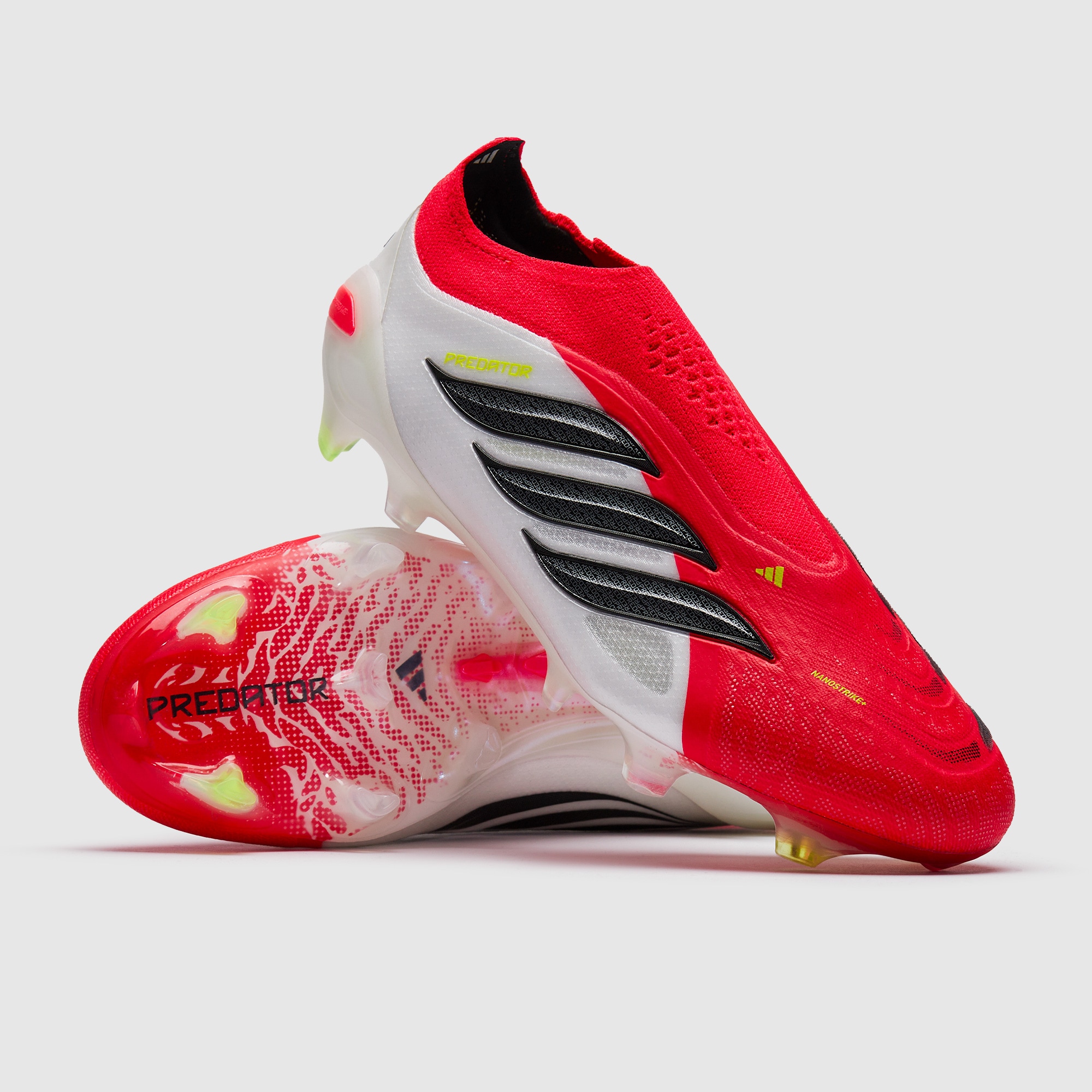adidas Predator Elite Senza Lacci FG - Rosso Lucido/Nero Core/Ftwr