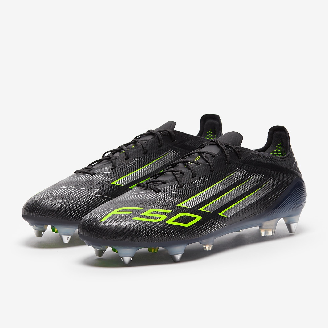 adidas F50 Elite Soft Ground - Core Black/Iron Met./Lucid Lemon