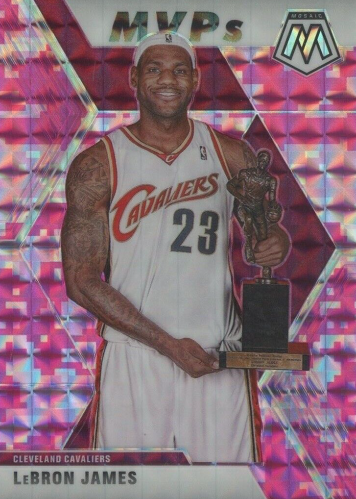 LeBron James 2019 Mosaic #298 MVPs - Pink Camo Price Guide