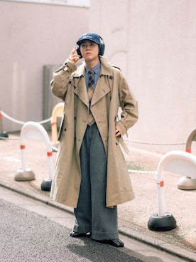 ◇AURALEE(オーラリー) FINX CHAMBRAY BIG TRENCH COATフィンクス