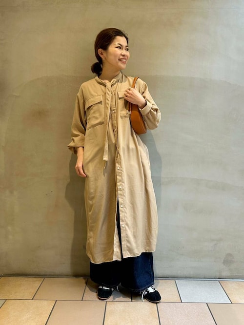 セール】ボウタイワークシャツワンピース（ワンピース）｜URBAN