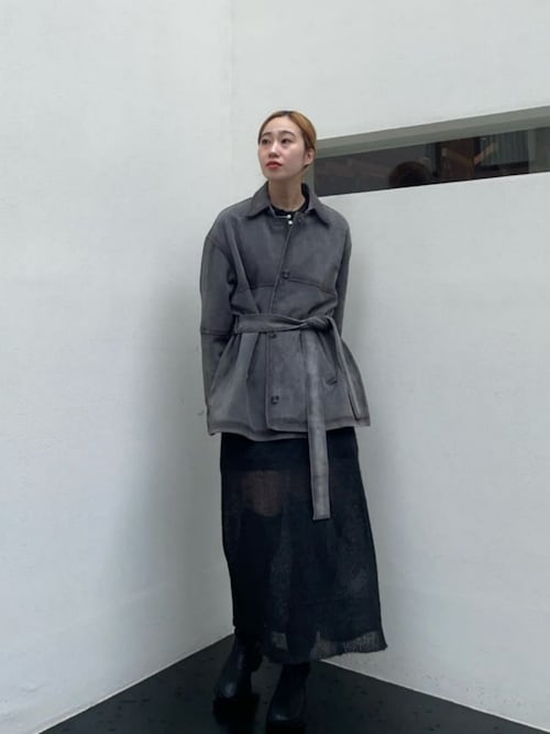 セール】Real Suede Oversized Shirt/リアルスウェードオーバーシャツ