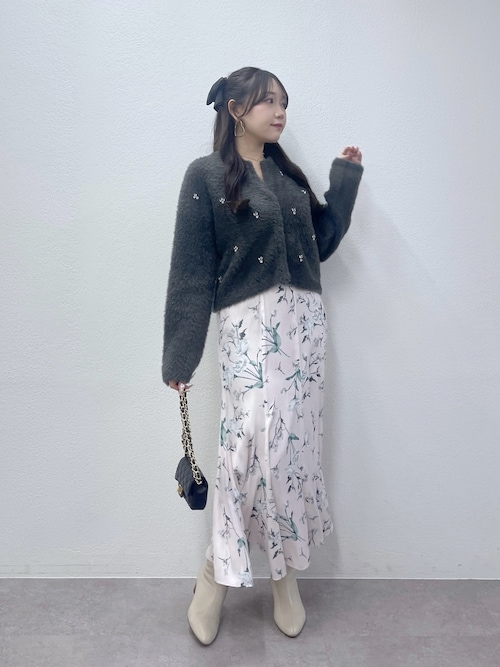 セール】【今すぐお届け！】フェザーヤーンビジュー刺繍ジャケット