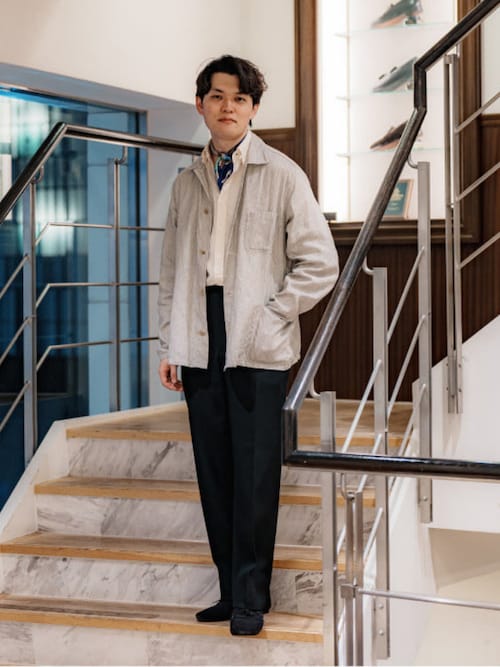BEAMS F / オックスフォード シャンブレー タブカラーシャツ（シャツ