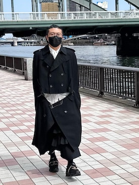 BLACK COMME des GARCONSのスカートを使ったメンズ人気ファッション