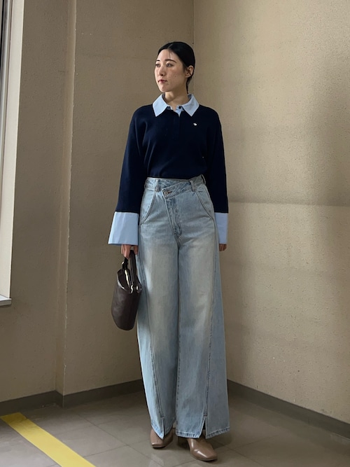 POLO BCSコラボ】シャツカラーカフスニットプルオーバー｜ラグナムーン