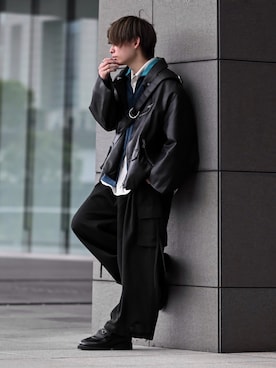 CLEL】Balloon Sleeve Loose Regular Collor Shirt / バルーン袖ルーズ