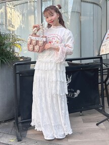 マロンクリームribbonハンドルミニトート｜メリージェニー（merry