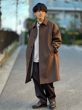 Steven Alan＞ TOP WR MLTN CMP BALMACAAN COAT-BOLD/コートを使った