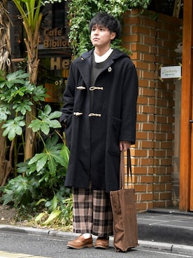 MHL.（エムエイチエル）の「WASHED WAXED COTTON（ダッフルコート
