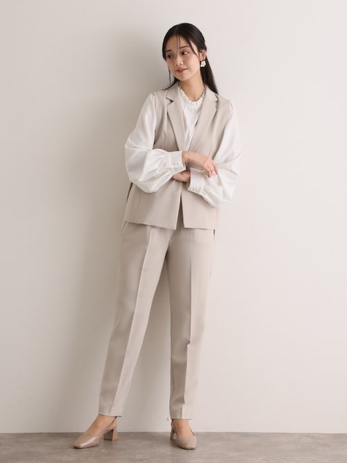 サイドベルトセットアップセレモニーフォーマル 入学式 入園式 母親 40