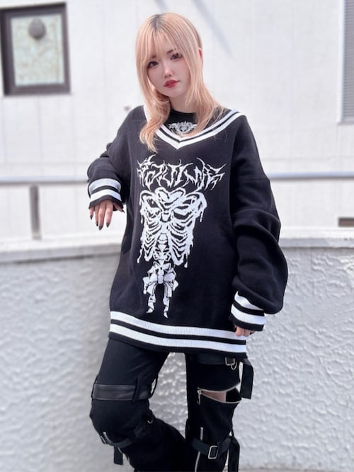 骨ロゴジャカードニット（ニット/セーター）｜Amilige（アミリージュ