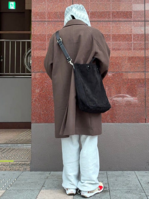 セール】ワイドフィット フリース ステンカラーコート（ステンカラー