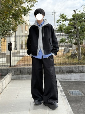 CLEL】Wool Blend Tech Melton 2Way Blouson / ウールブレンド テック