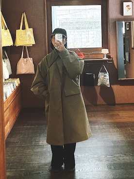 THE NORTH FACEのステンカラーコート（ベージュ系）を使った人気