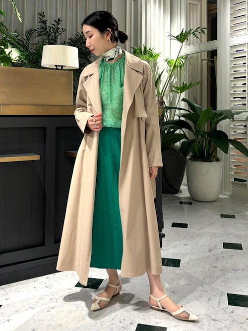 ウールギャバジン ガウンコート（トレンチコート）｜TOMORROWLAND