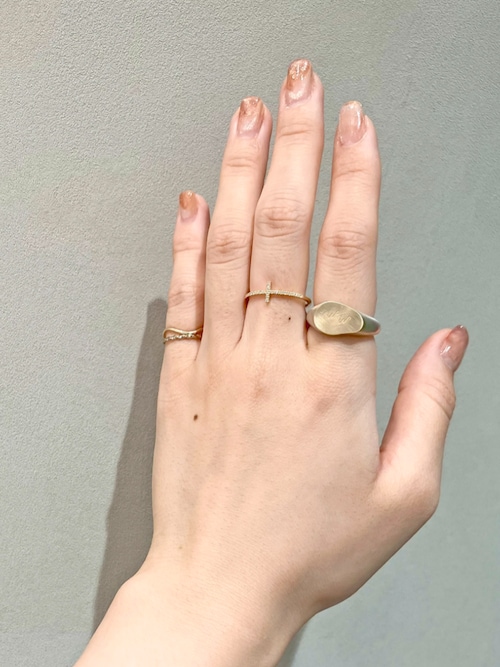 ete（エテ） 指輪 リング 「レイヤード」 K10YG ウェーヴ リング