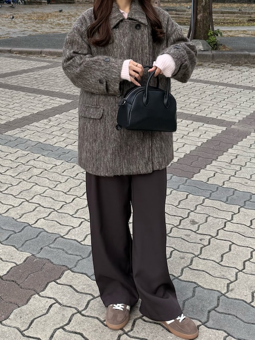 セール】シャギーミドルコート（ステンカラーコート）｜callautia