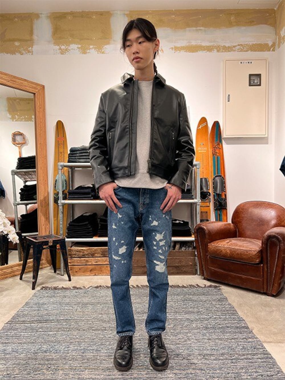 nudie jeans 渋谷｜Nudie Jeansのライダースジャケットを使った