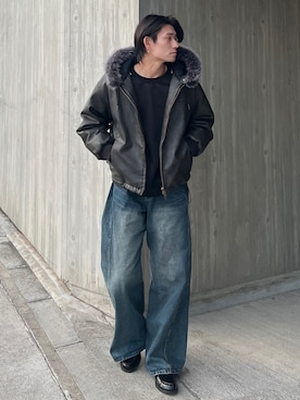 新色登場】DRAW CODE DOUBLE ZIP ARTIFICIAL 2WAY HOOD BLOUSON