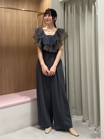 LADYチュールカラーベアパンツドレス｜ラグナムーン（LAGUNAMOON