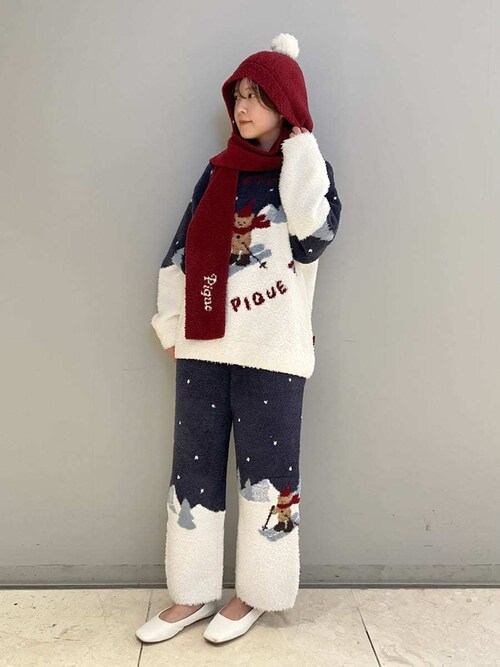 セール】【HOLIDAY】スキーベアジャガードロングパンツ（ルームウェア