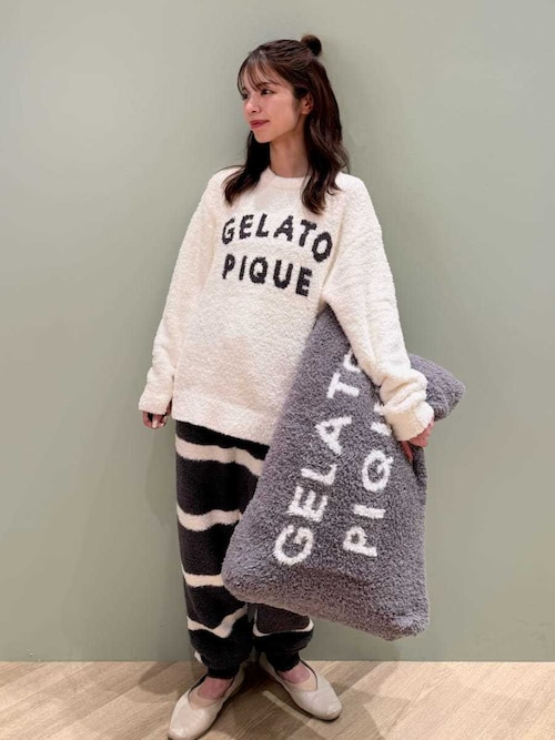 パウダーロゴジャガードプルオーバー＆ロングパンツセット（ルーム