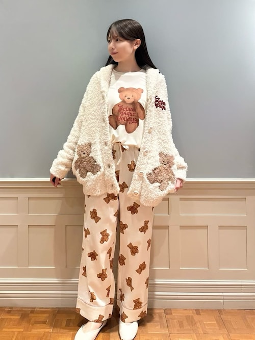 セール】【HOLIDAY】ベアワンポイントロンT（ルームウェア/パジャマ