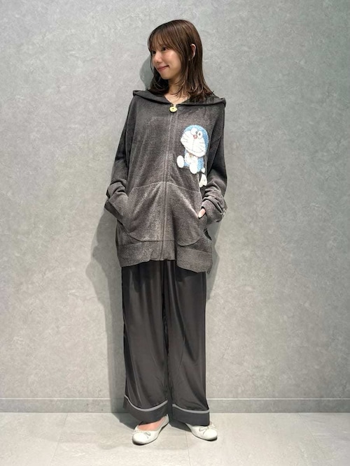 セール】接触冷感サテンラインロングパンツ（ルームウェア/パジャマ