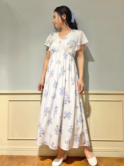 セール】中花柄カップインワンピース（ルームワンピース）｜gelato