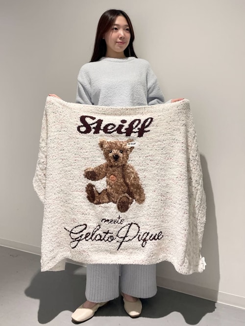 セール】【Steiff】パウダーネップジャガードブランケット