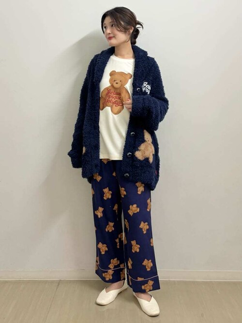 セール】【HOLIDAY】ベアワンポイントロンT（ルームウェア/パジャマ