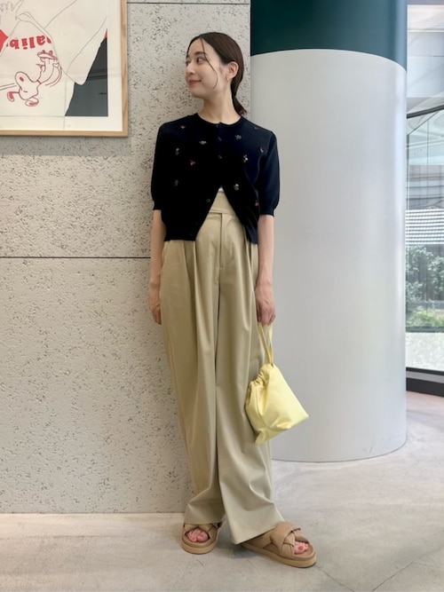 CABaN（キャバン） カーディガン GREEN SHOWER エンブロイダリーハーフ