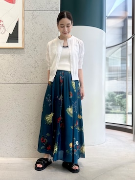 シルク HARVEST ロングスカートを使った人気ファッション