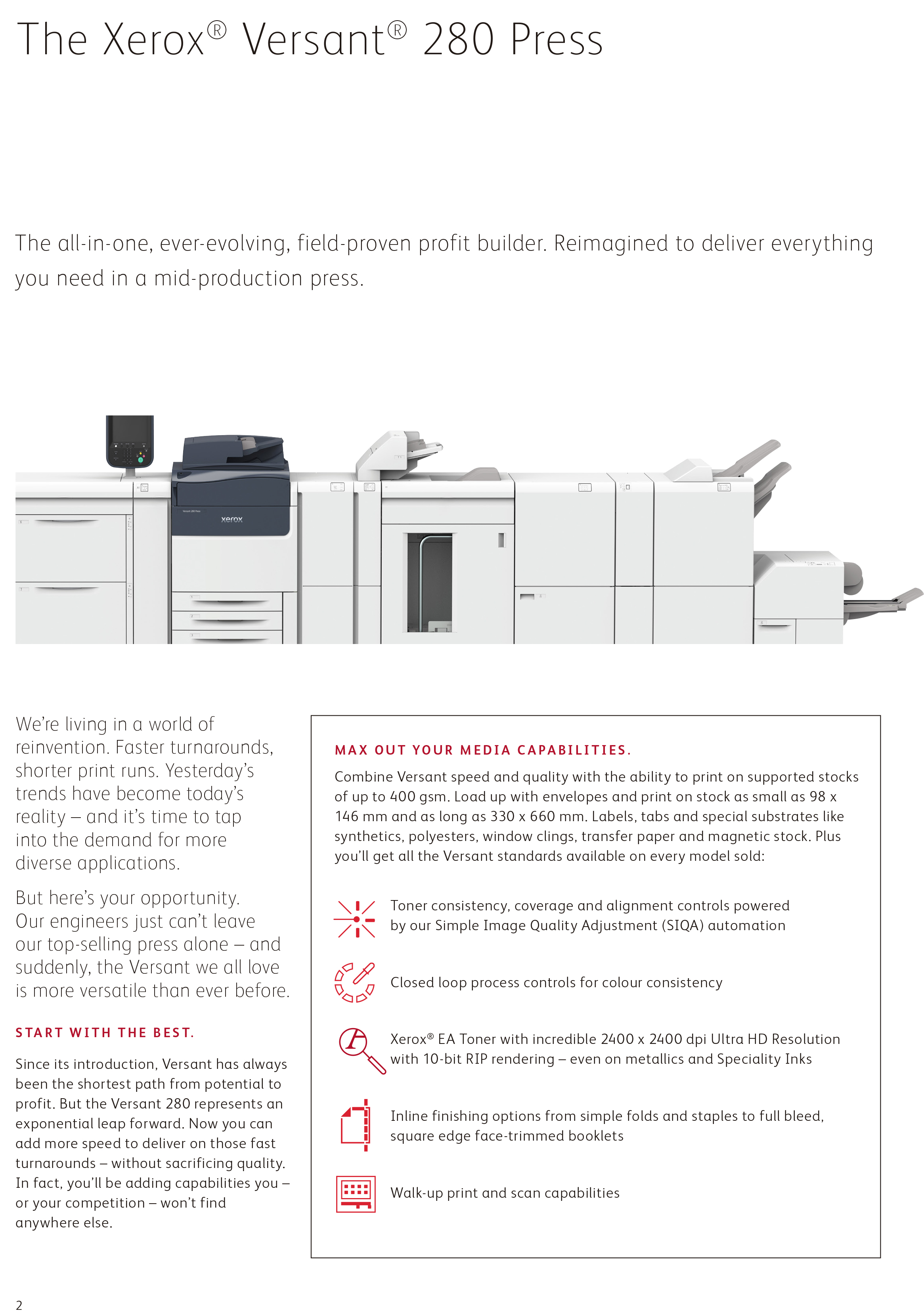 XEROX | COLOR 80 ppm | Versant 280 - BM WORKS