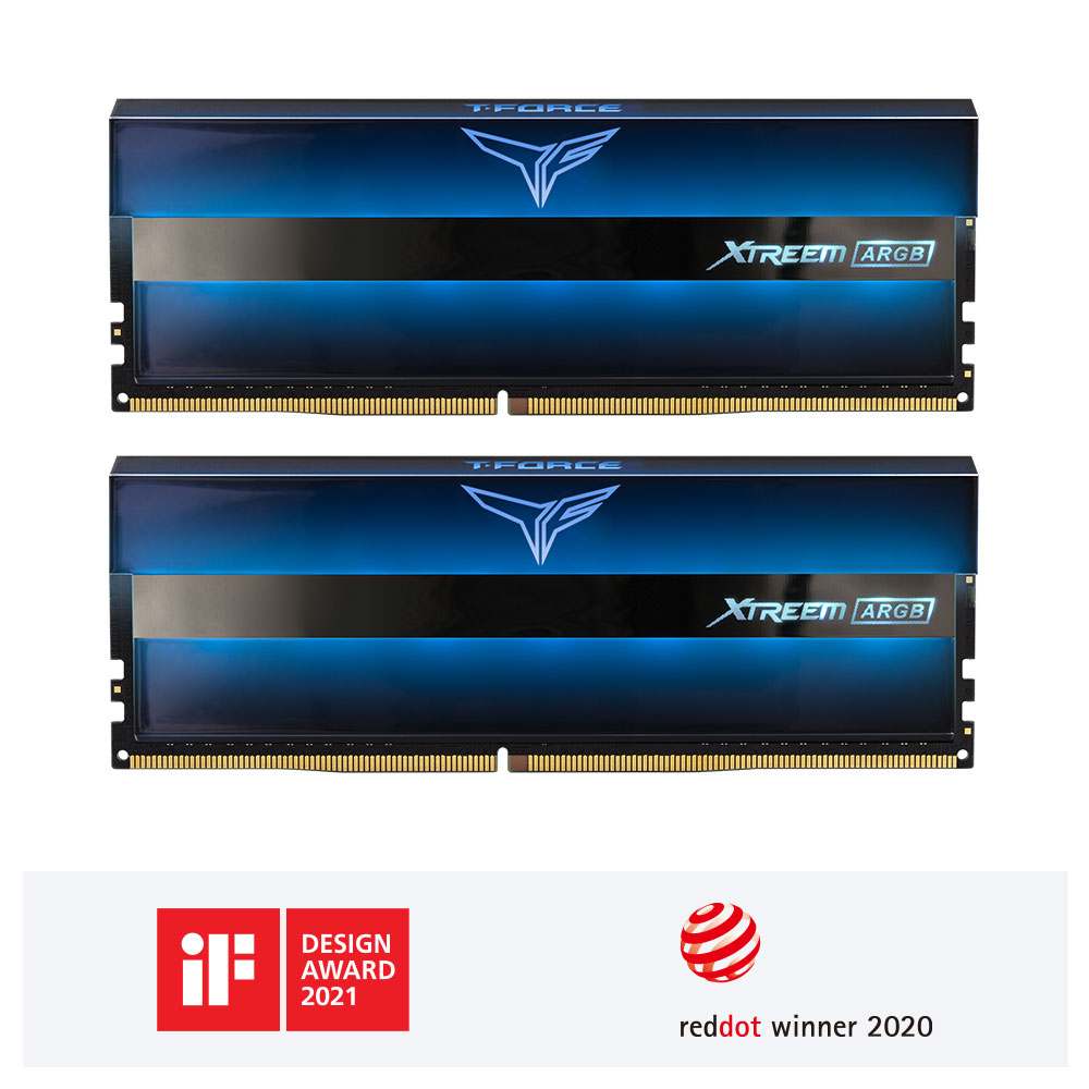 XTREEM ARGB DDR4 DESKTOP MEMORY BLUE 16GB(2x8GB) 3600MHz CL14
