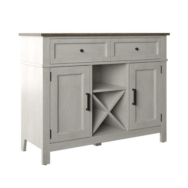 Twin Star Home Fairfax Oak Sideboard with Wine Bottle Storage