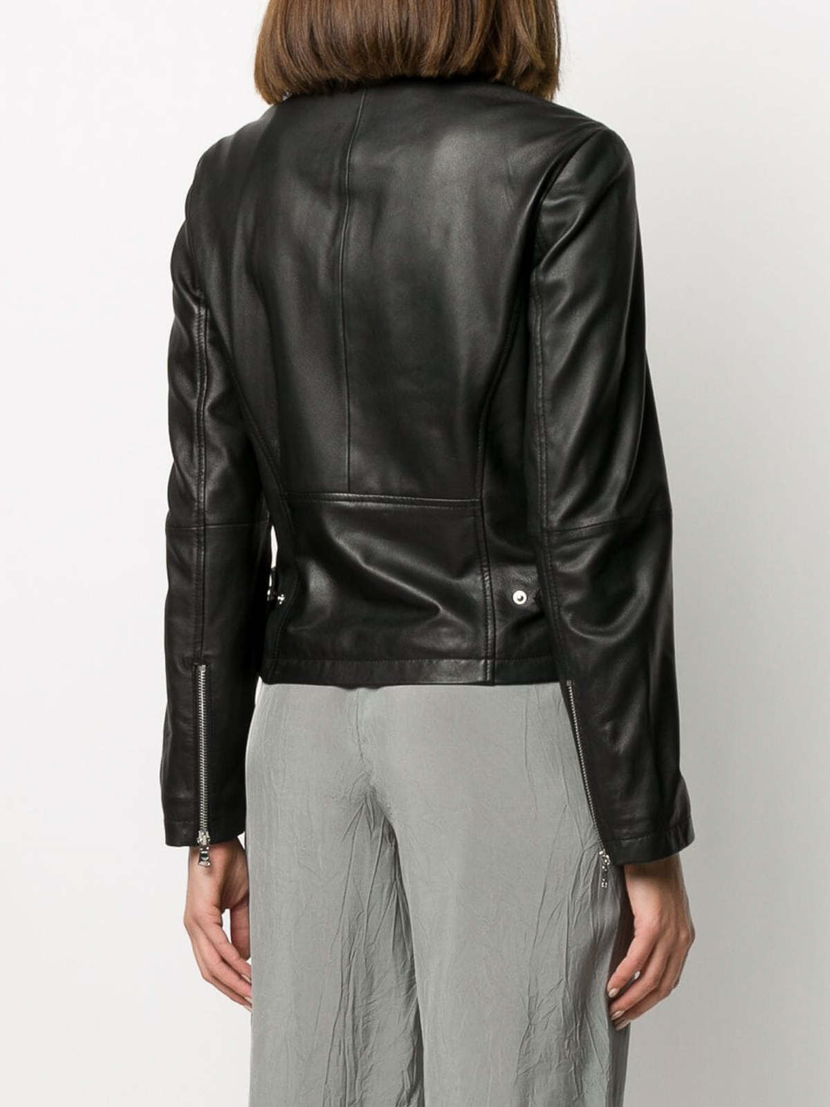 Emporio Armani レザージャケット - 黒|0NB60P02P07999