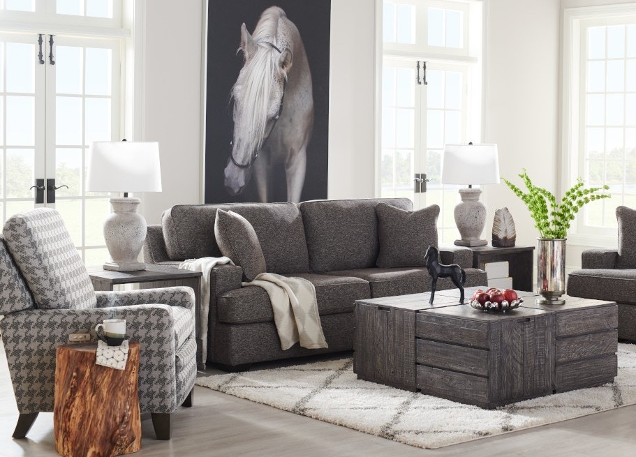 La-Z-Boy Living Room Paxton Sofa 610663 - Art Sample Furniture