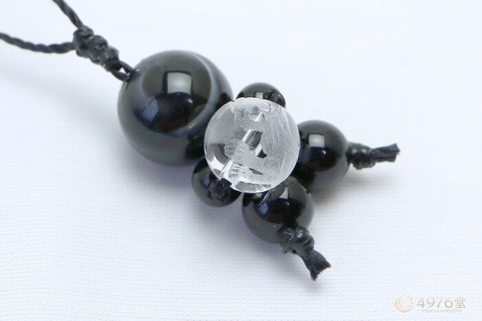 天眼石・白虎水晶 ストラップ よくなるん ｜ 天然石通販の4976堂